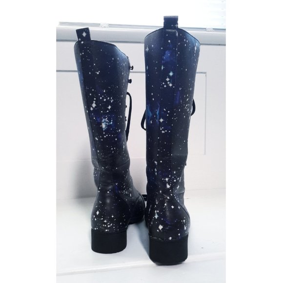 Galaxy Tall Combat Boots 🌌 Women's Size 6 - Picture 9 of 12